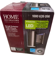 Brushed Nickel Outdoor LED Wall Lantern Sconce by Home Decorators Collection - Picture 1 of 4