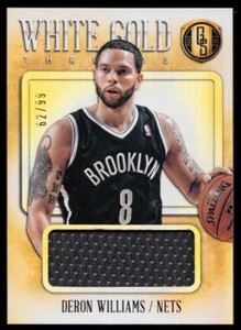 2013-14 Panini Gold Standard White Gold Threads Deron Williams Jersey #d 62/99