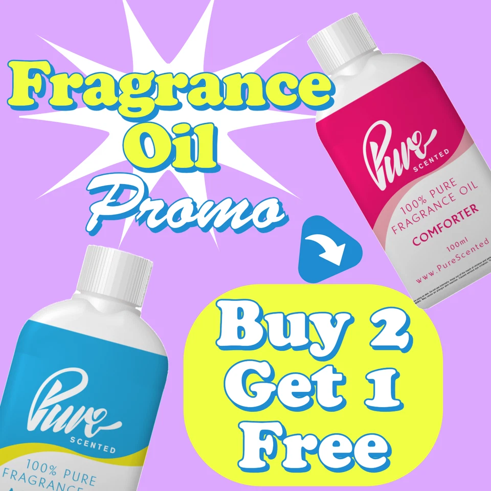 PURE SCENTED 100ml Fragrance Oils For Candles, Wax Melts, Soaps, Cosmetics, Diffusers, Slime