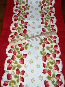 MODA 100% cotton toweling fabric Strawberry Berrylicious 920-291 - 16 in x 36 in - Picture 1 of 9