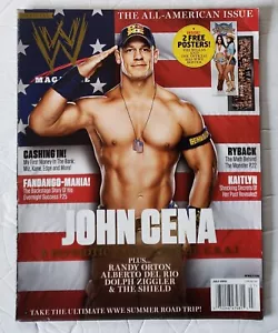 WWE Magazine July 2013 John Cena All-American Flag Cover + Poster - Picture 1 of 1