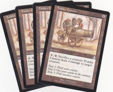 4 x Fodder Cannon uncommon artifact from Urza's Destiny (MTG)
