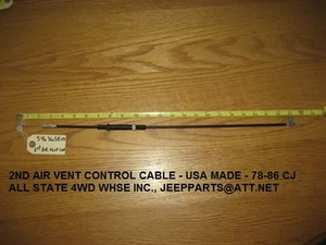 1978 - 1986 FITS JEEP CJ HEATER SECONDARY AIR VENT CABLE - USA MADE - 5463658 - Picture 1 of 4