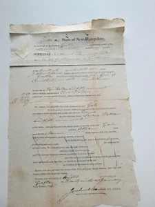 29 de enero de 1825 ciudad de Grafton. NH, ADJUNTO DE MERCANCÍAS, DERBY, NATHANIEL EVANS - Imagen 1 de 5
