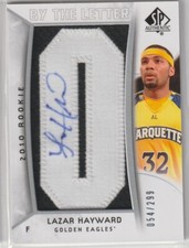 2010-11 SP AUTHENTIC BY THE LETTER /299 AUTO LAZAR HAYWARD MARQUETTE Letterman