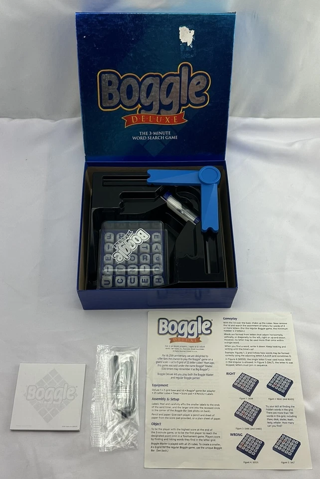 1997 Boggle Deluxe Game by Parker Brothers Complete Great Cond FREE SHIPPING - Image 1 of 4