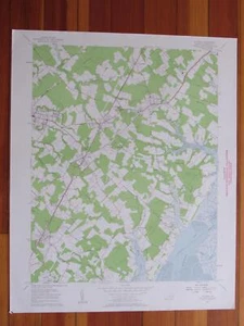 Accomac Virginia 1958 Original Vintage USGS Topo Karte - Bild 1 von 1