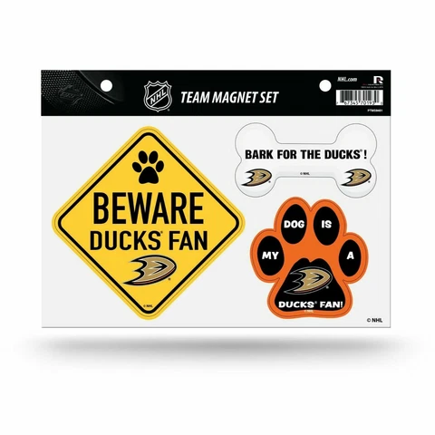 NEW! ANAHEIM DUCKS PET DOG MAGNET SHEET SET BEWARE FAN LICENSED Cover