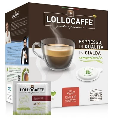 LOLLO CAFFE Cialde Caffè Lollo Miscela Classica Filtro Carta ESE 44 MM Compostabili ECO