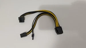 PCI-E 8 Pin to Dual 6/8pin PCIE PCI express GPU Power Adapter Splitter - Picture 1 of 1