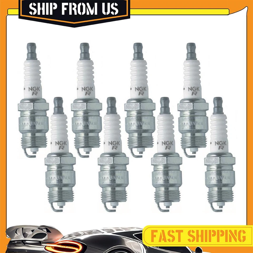 NGK Spark Plug 8x For Ford Custom 1957-1972 Ford Country Sedan 1955-1974 - Image 1 of 4