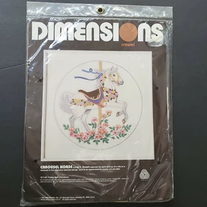 Dimensions Crewel Kit Carousel Horse 1345 1988 USA NEW SEALED - Picture 1 of 5