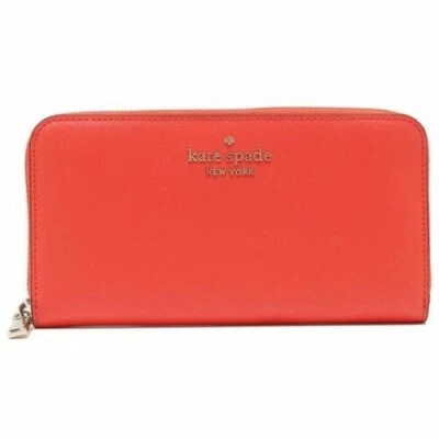 Kate Spade Staci Large Continental Wallet Orange ZipAround WLR00130 NWT $229 - Image 1 of 4