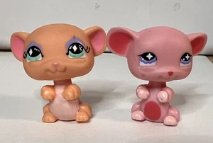 Littlest Pet Shop #633 #588 Pink Mouse LPS Figure Lot Hasbro - Picture 1 of 1