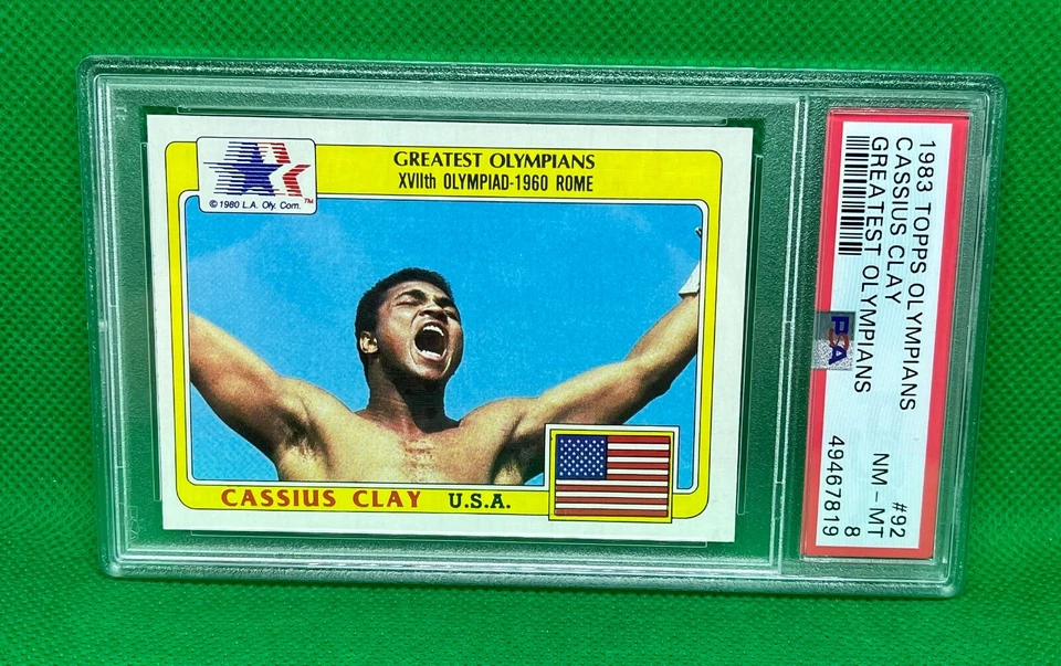 1983 TOPPS OLYMPIANS CASSIUS CLAY GREATEST OLYMPIANS #92 PSA 8 NM-MT - Image 1 of 1