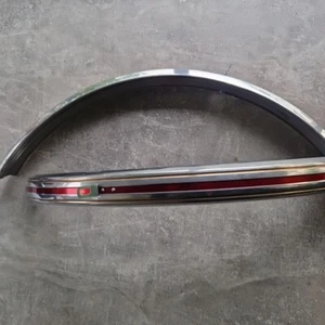 Oldtimer Fahrrad Schutzblech Chrom - Gelb/Rot Vorn 28 Zoll 51mm NOS DDR - Bild 1 von 8