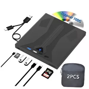 8 in 1 External Blu Ray Drive, USB 3.0 and Type-C Blu Ray Burner Portable Blu - Picture 1 of 7