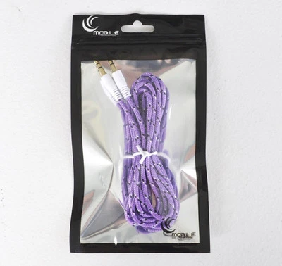 Cable trenzado auxiliar estéreo audio 6 pies de largo 3,5 mm PARA Apple iPhone 6 5S iPod Samsung Foto 1 de 4