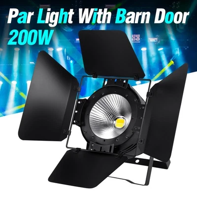 Adjustable 200W COB LED Par Can Light DMX Professional Stage Lighting With Cover - Image 1 of 4