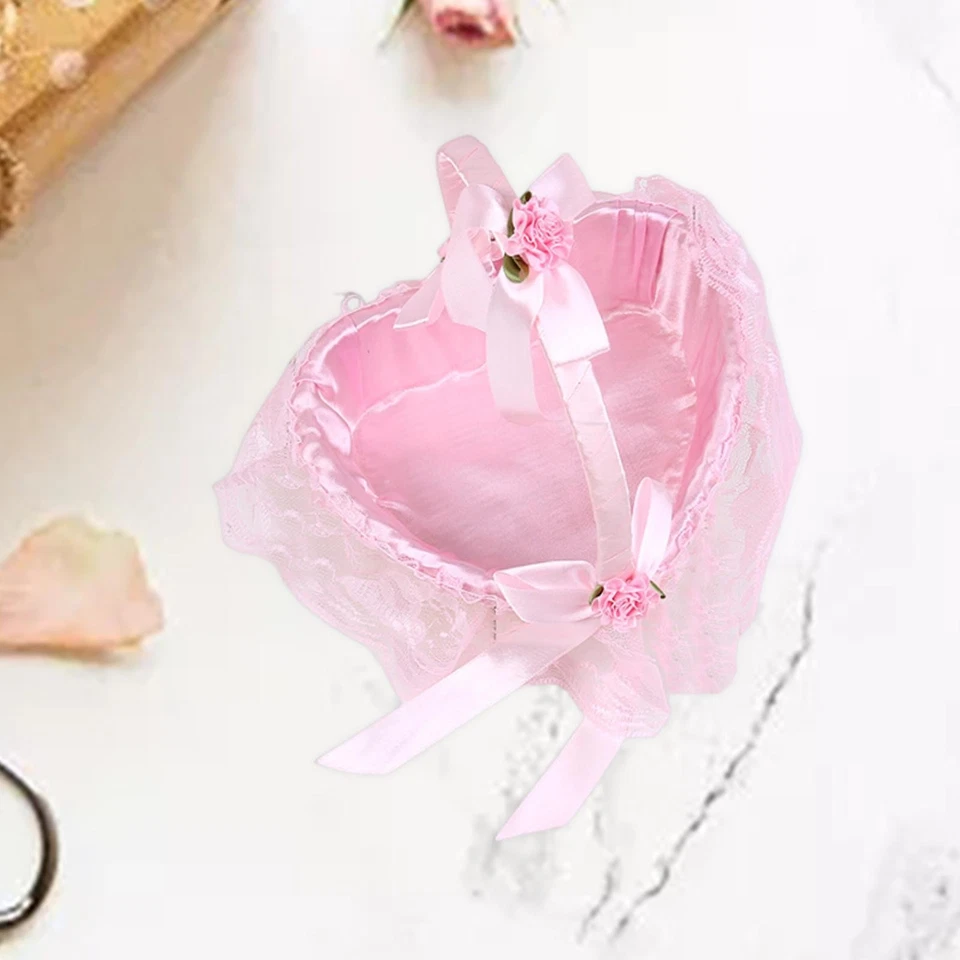 Cesta de boda en forma de corazón con asa para eventos suministros de fiesta festivales Foto 1 de 1