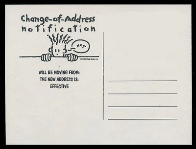 SCOTT #CVUX4-20, UPSS # PB3a2, VARIETY CAC104 - CHG OF ADD, MAN ON FENCE, NO STP - Image 1 of 3