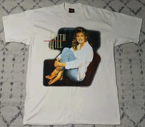 XL Vintage Faith Hill Concert Shirt 1994 US Tour Country Concert TShirt Made USA - Picture 1 of 24
