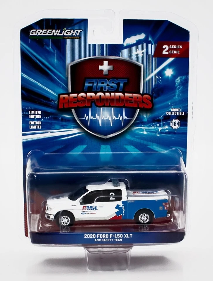 1/64 GREENLIGHT - FORD USA - F-150 XLT PICK-UP AMR SAFETY TEAM 2020 67060F - Immagine 1 di 1