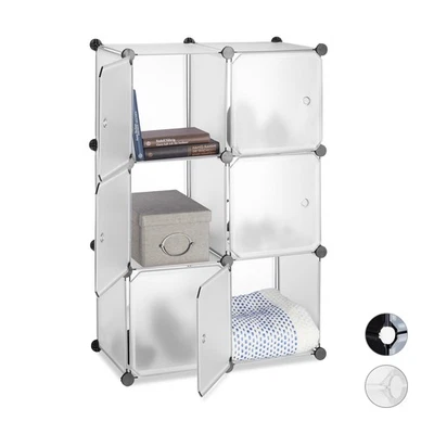 Scaffale componibile con 6 ante Mobiletto divisorio Armadietto versatile - Immagine 1 di 3