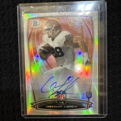 2014 Bowman #RCRA Arthur Lynch Chrome Refractor Auto Rookie  - Image 1 of 4