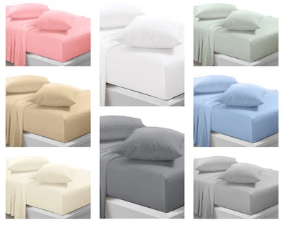 KENSINGTON HOMEWARE Extra Deep 40CM Fitted Sheet Single Double King S King Size Bed Sheet Uk Sizes