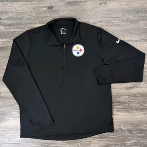 Nike Dri-Fit Pittsburgh Steelers Herren Large schwarz 1/4 Reißverschluss Sweatshirt Pullover - Bild 1 von 14