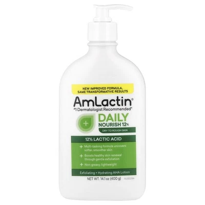 Loción para piel seca a áspera AmLactin Daily Nourish 12 % 14,1 oz/400 g nueva Foto 1 de 2