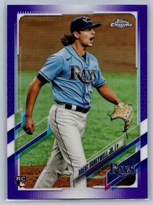 Brent Honeywell Jr. 2021 Topps Chrome #USC59 Rookie Purple Refractor - Image 1 of 2