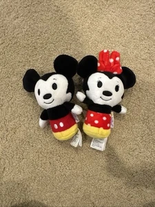 Hallmark Itty Bittys Disney Mickey Mouse & Minnie Mouse Beans Plush Stuffed - Picture 1 of 2