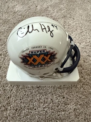 Minicasco TriStar autografiado por Charles Haley del Super Bowl XXX 30 Cowboys Foto 1 de 2