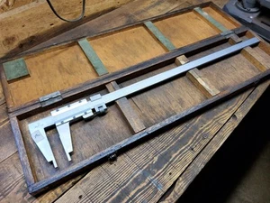 Mitutoyo 24” Vernier Caliper 160-102  + Wooden Case - Picture 1 of 18