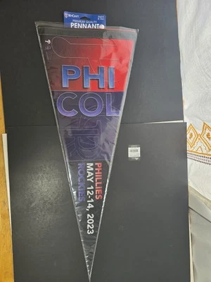 Colorado Rockies Philadelphia Phillies  Series 2023 Commemorative Pennant - Image 1 of 4