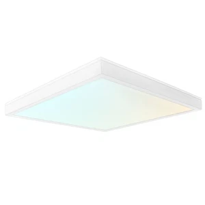 LUXRITE 1x1 Slim Surface Mount Panel Recessed Lighting, 5 Color Temperature... - Picture 1 of 7