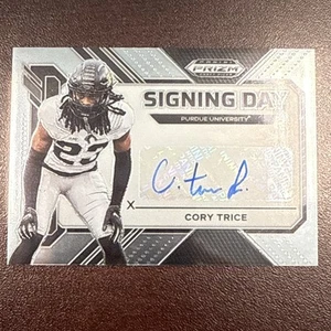 2023 Panini Prizm Draft Picks Signing Day Auto #SD-CTR CORY TRICE Rookie Card RC - Picture 1 of 2