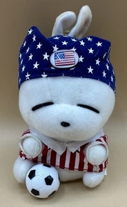 Mashimaro White Rabbit Plush Doll USA Soccer - Picture 1 of 8