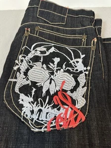 Brooklyn Xpress Skulls Rare Y2K Baggie Jeans Wide Leg Embroidered Gr. 40 Neu ohne Etikett - Bild 1 von 8