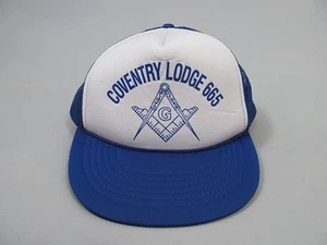 Vintage Masonic Coventry Lodge 665 Trucker Hat Cap Adjustable Meshback Akron, OH - Picture 1 of 7