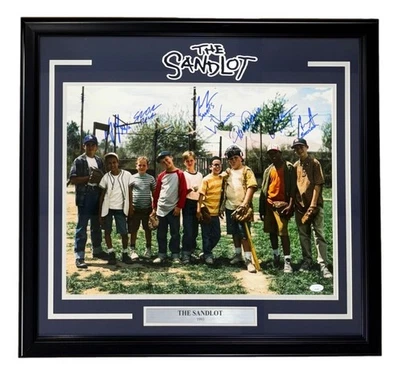 Foto firmada enmarcada 16x20 de The Sandlot Cast Patrick Renna Guiry 6 otros JSA Foto 1 de 2