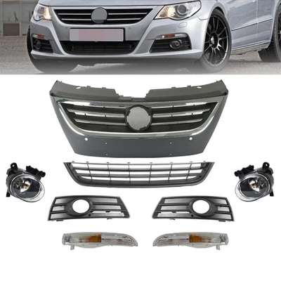 For 2009-2012 VW Volkswagen Passat CC Front Grille w/Fog Light Turn Signal Light Foto 1 de 4