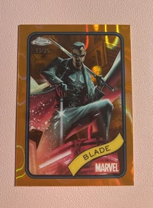 2025 Topps Chrome Marvel #126 Blade SP Orange Refractor #'d 13/25 - Picture 1 of 2