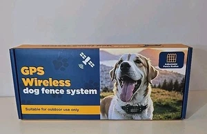 GPS Wireless Fence System Med Large Dog Collar Containment Adjustable Radius NEW - Picture 1 of 7