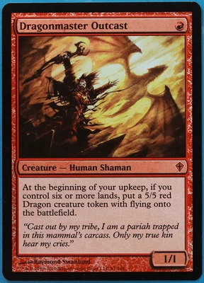 Dragonmaster Outcast FOIL Worldwake NM Red Mythic Rare CARD (502122) ABUGames - Image 1 of 2