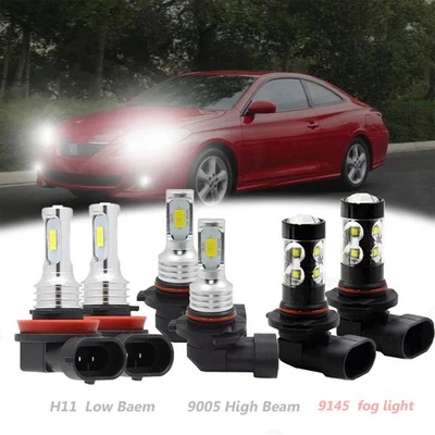 Combo faros LED + kit faros antiniebla 6000K para Toyota Solara 2004 2005 2006 Foto 1 de 4