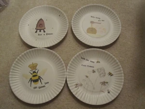 180 Degrees Busy Bees Melamine 7.5" Plates - Set of Four new - Picture 1 of 7