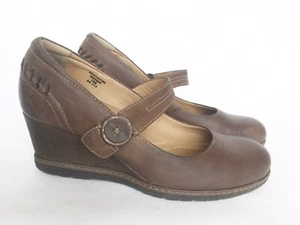 Earth Northstar Women's Mary Jane Wedge Heel Brown Leather Size 10 B Comfort - Picture 1 of 4